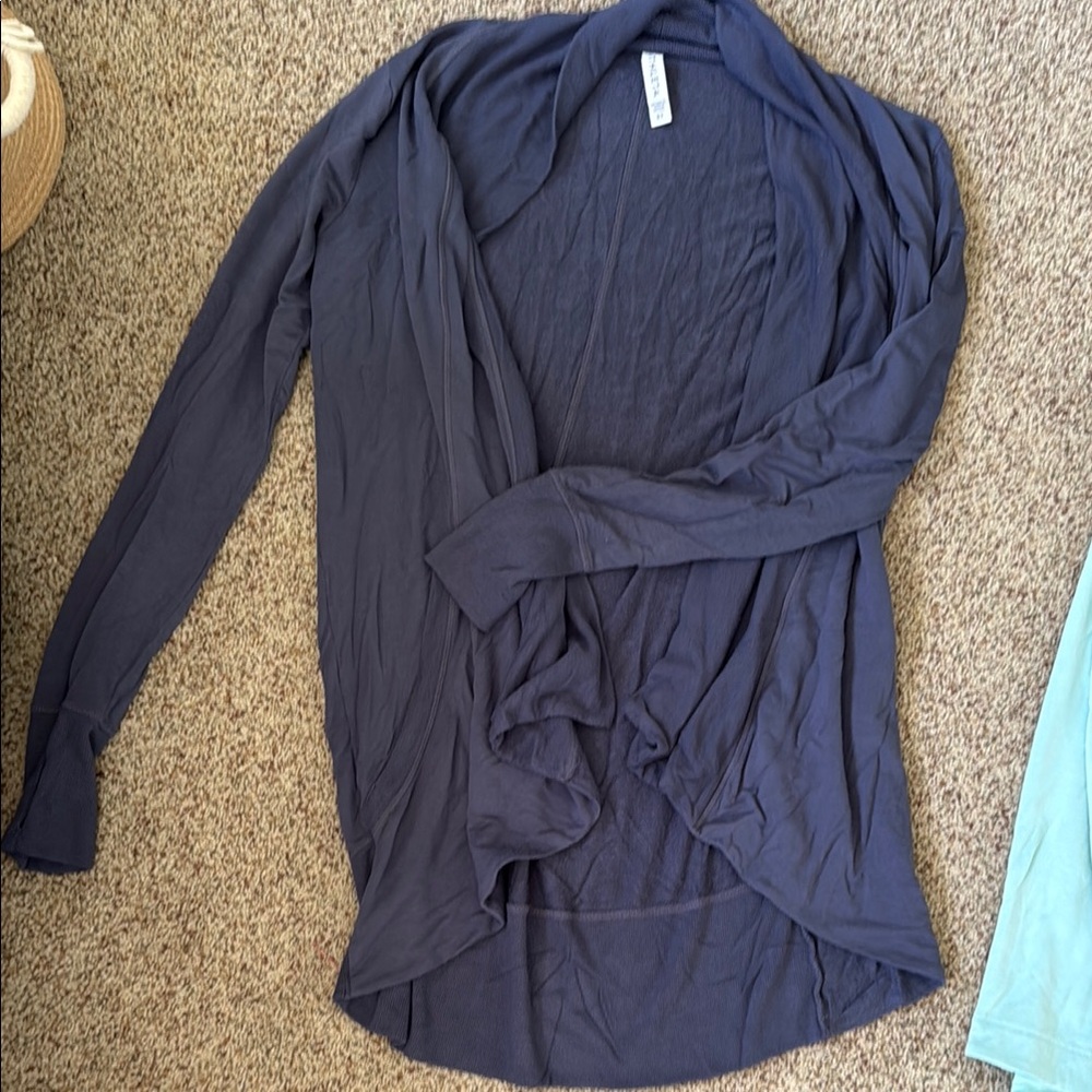 Athleta Blue Wrap Tunic Top